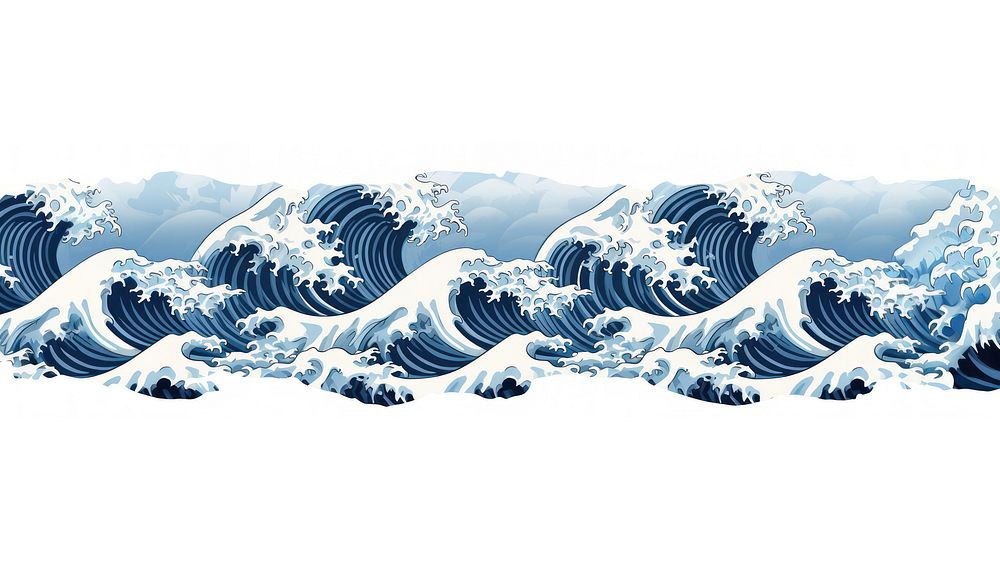 Wave pattern adhesive strip nature sea avalanche.