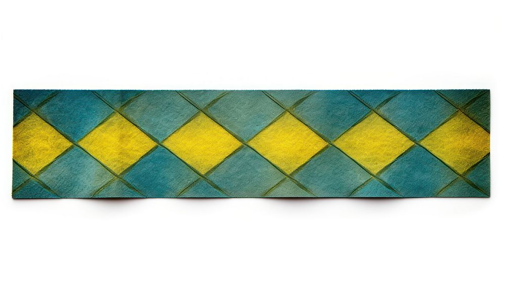PNG Argyle pattern adhesive strip yellow green white background.
