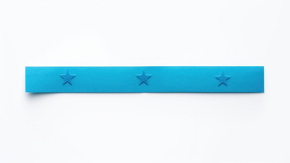 Star adhesive strip blue white background accessories.
