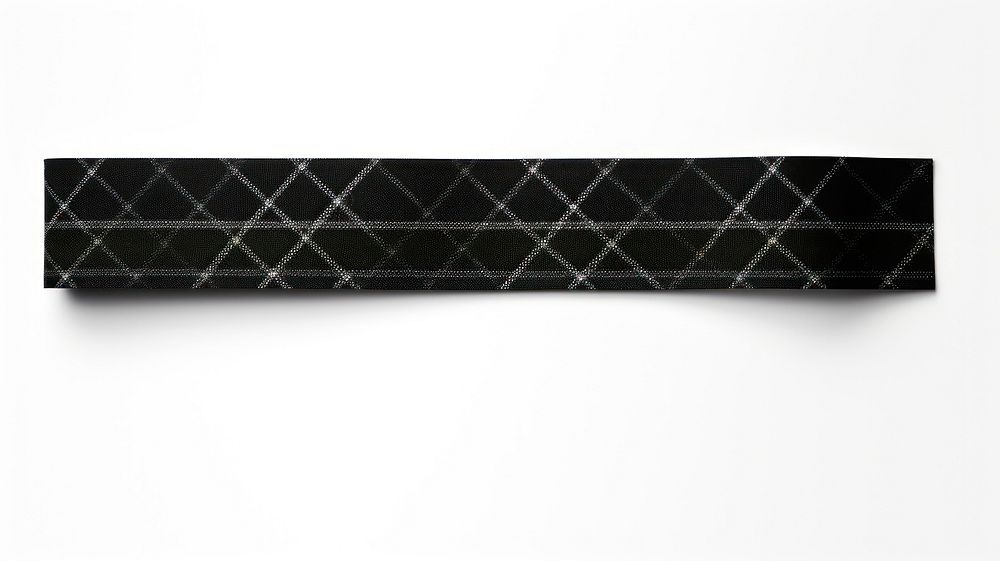 Tartan pattern adhesive strip black white background accessories.