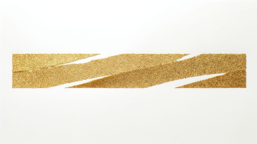 Lines pattern adhesive strip gold white background rectangle.