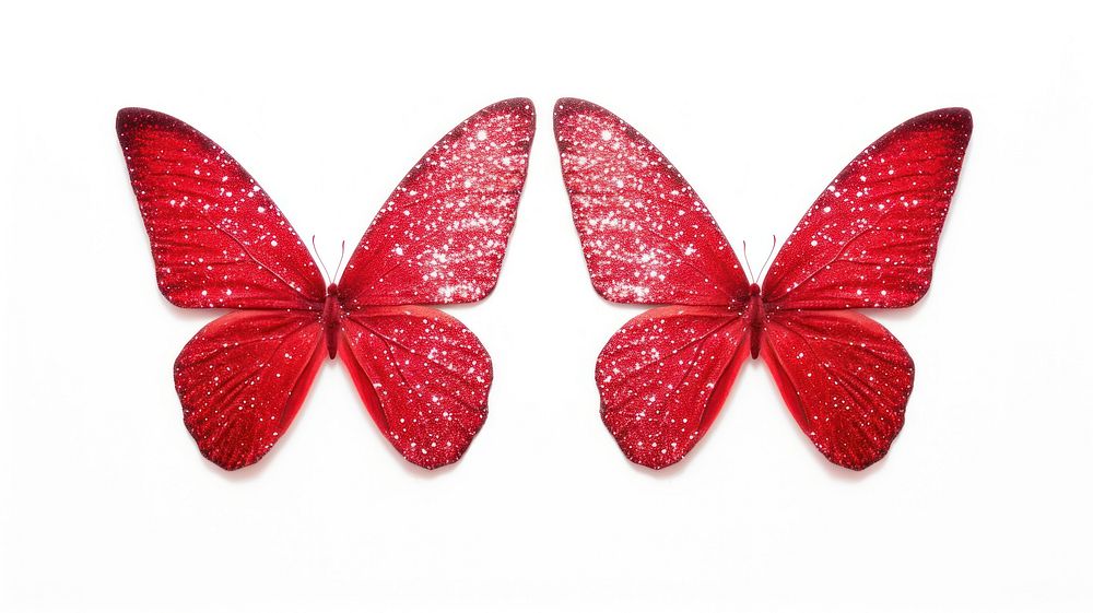 Butterfly pattern adhesive strip animal petal red.