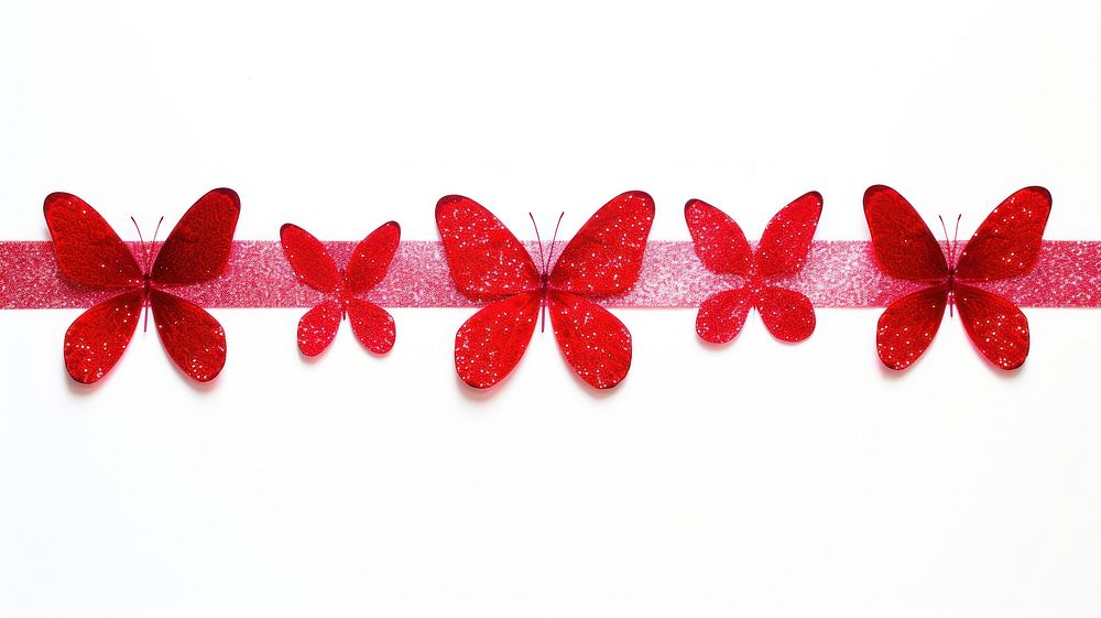 Butterfly pattern adhesive strip petal plant leaf.