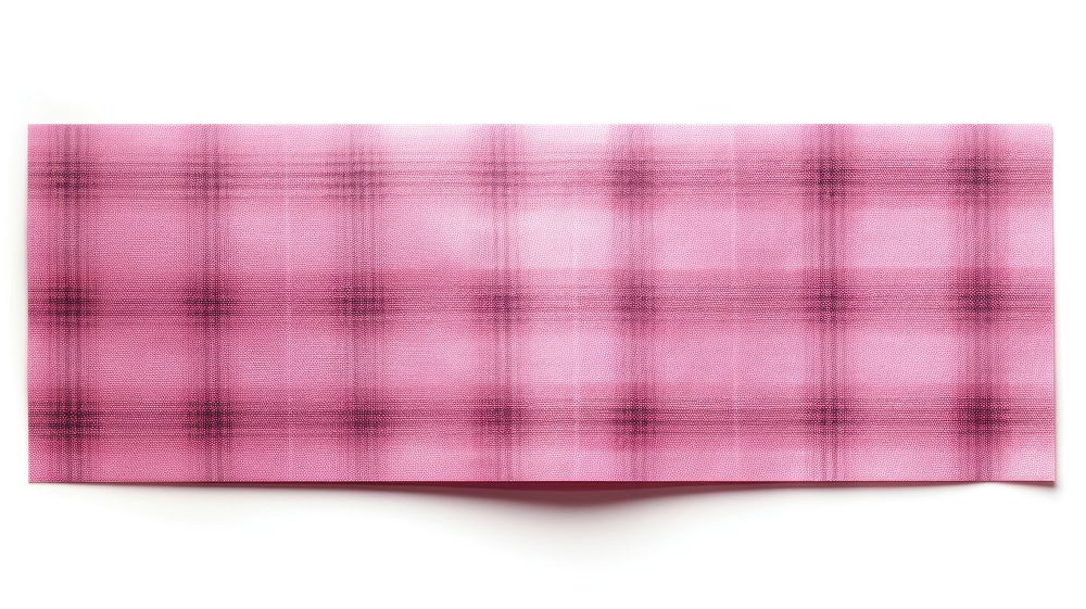 Tartan pattern adhesive strip backgrounds pink white background.