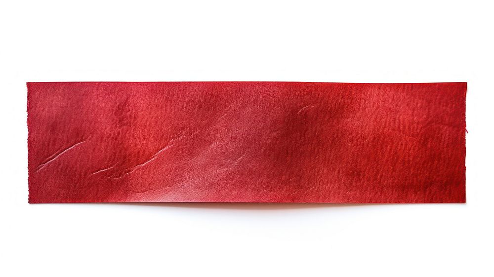 Madras adhesive strip paper red white background.