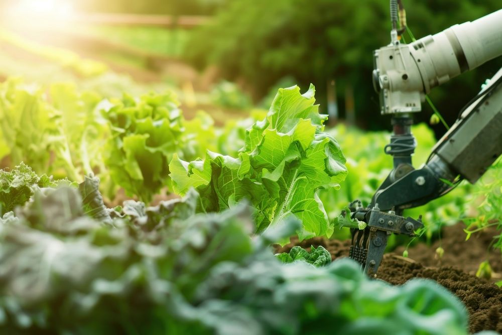 Robot vegetable agriculture harvesting.