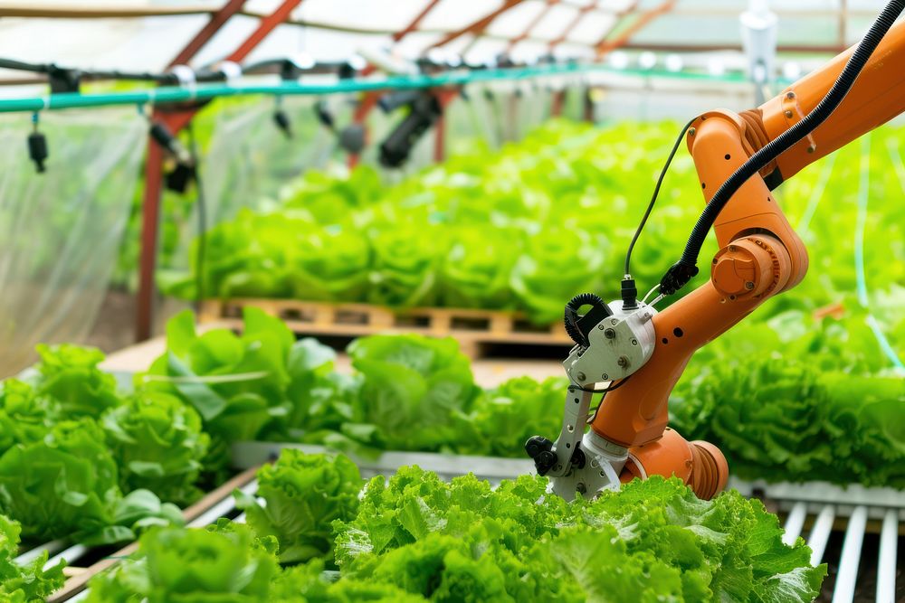 Robot vegetable gardening plant.