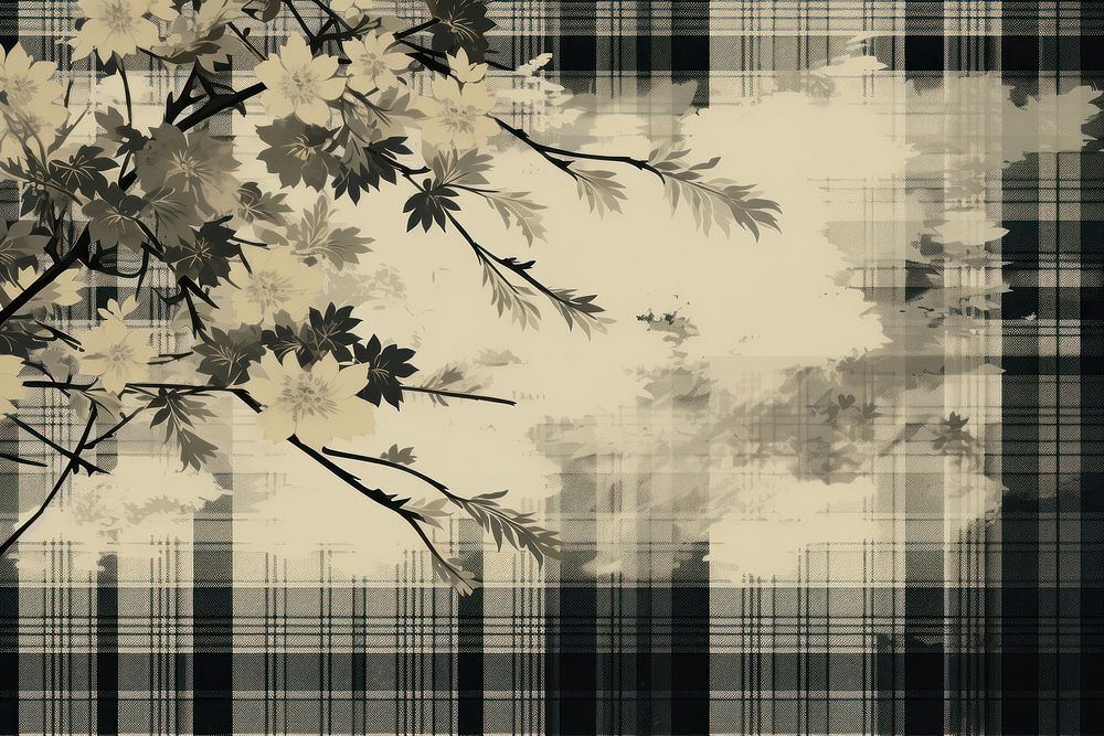 Checked pattern backgrounds tartan plant.