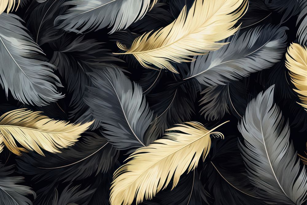 Feathers backgrounds pattern art.