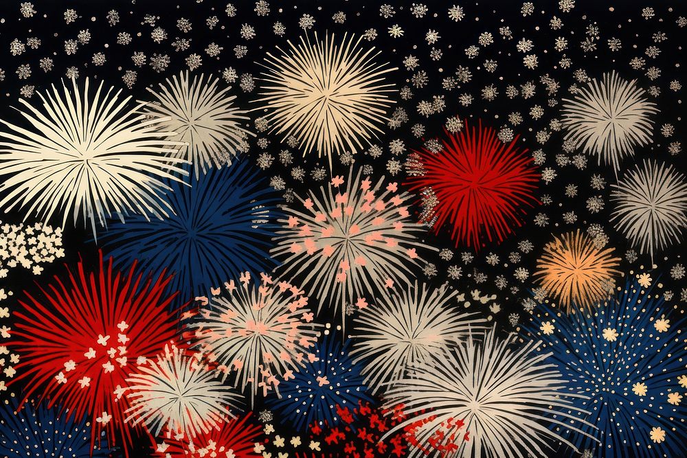 Fireworks backgrounds pattern red.
