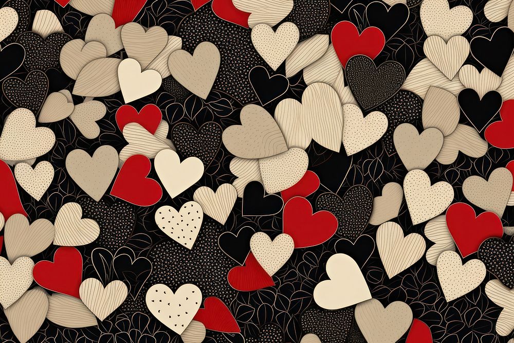 Hearts repeated pattern backgrounds red repetition.