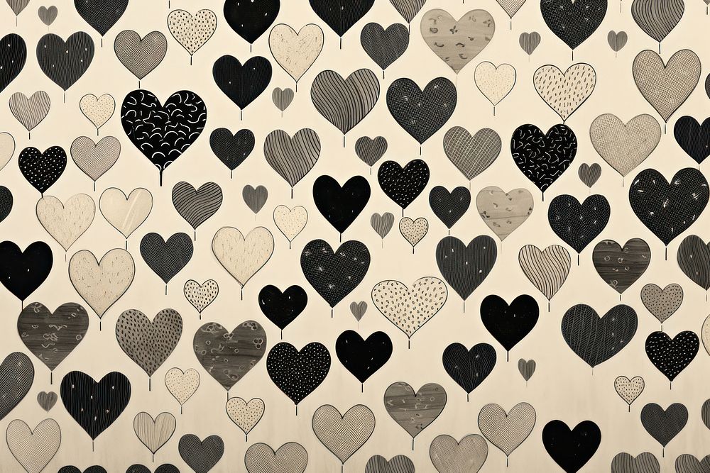 Hearts repeated pattern backgrounds repetition wallpaper.