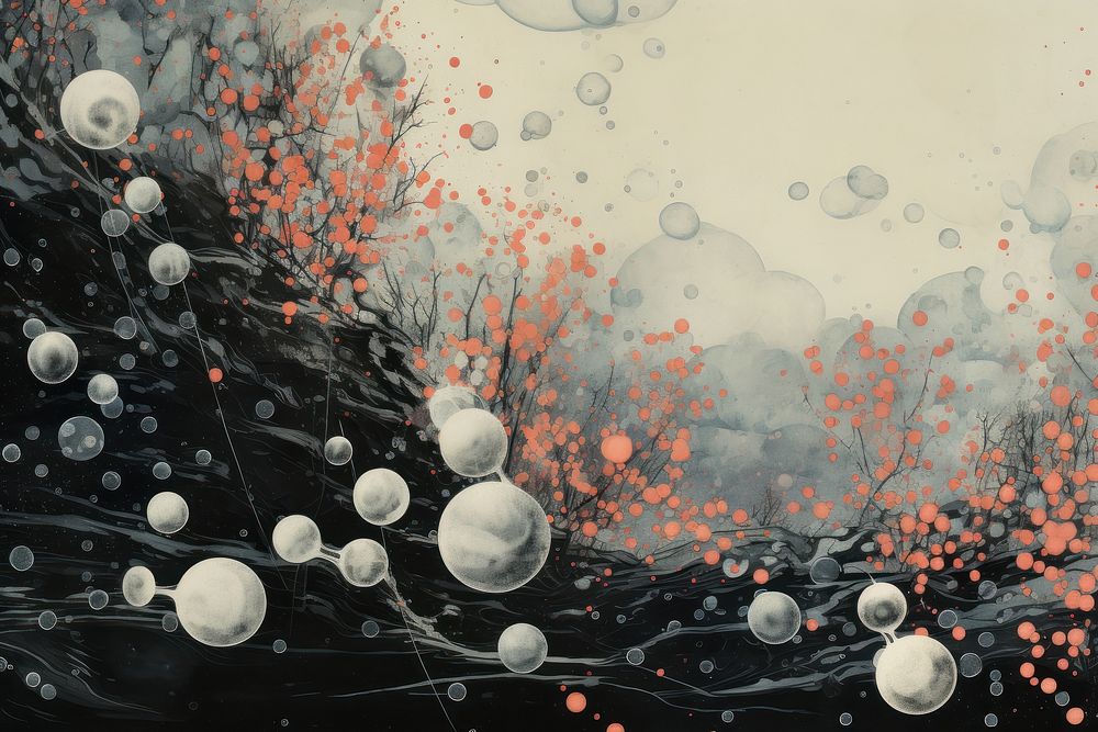 Soap bubbles art backgrounds painting.