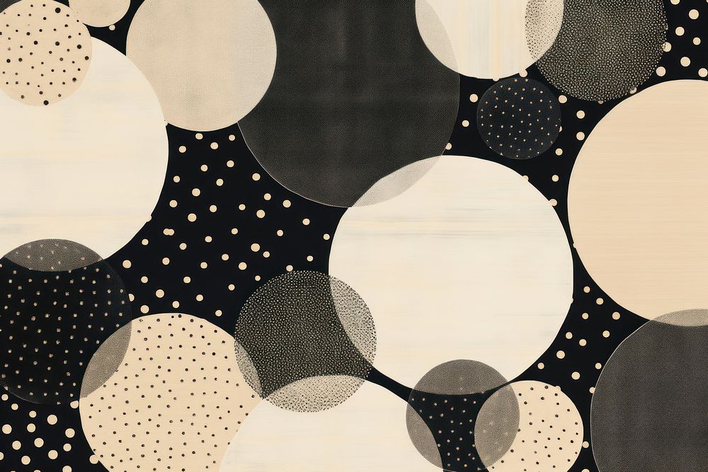 Polka dots backgrounds pattern black.