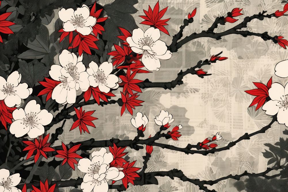 Plaid pattern art backgrounds blossom.
