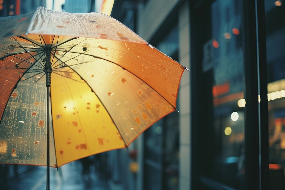 Umbrella rain day architecture.