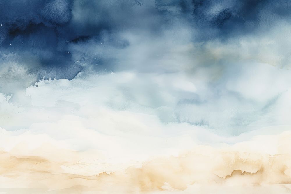Blue seascape watercolor background backgrounds painting outdoors.