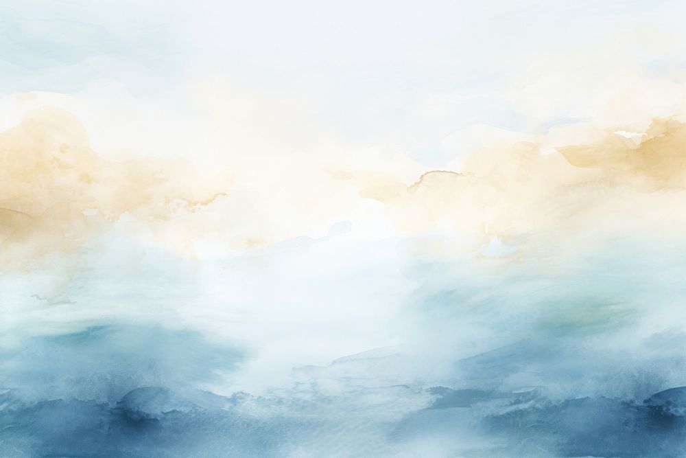 Blue seascape watercolor background painting backgrounds outdoors.
