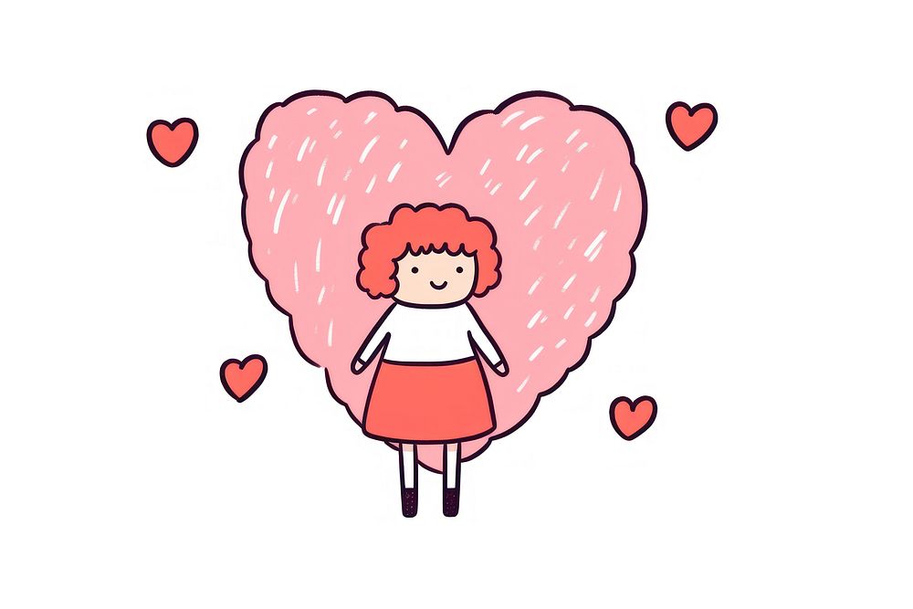 Cartoon heart cute valentine's day.