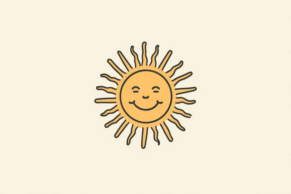 A sun laughing icon shape creativity happiness.