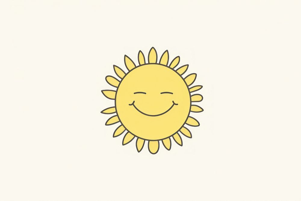 Sun smiling icon outdoors shape creativity.