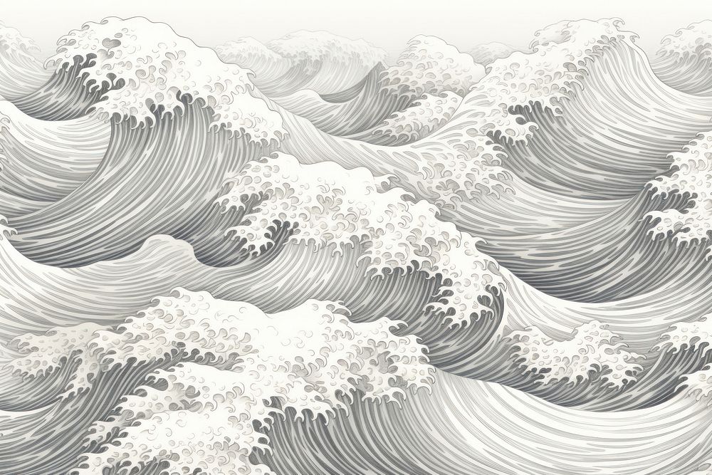 Wave pattern drawing nature.