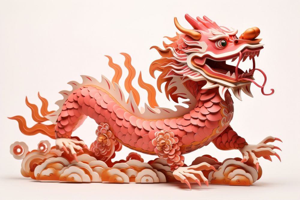 Chinese new year dragon craft representation.