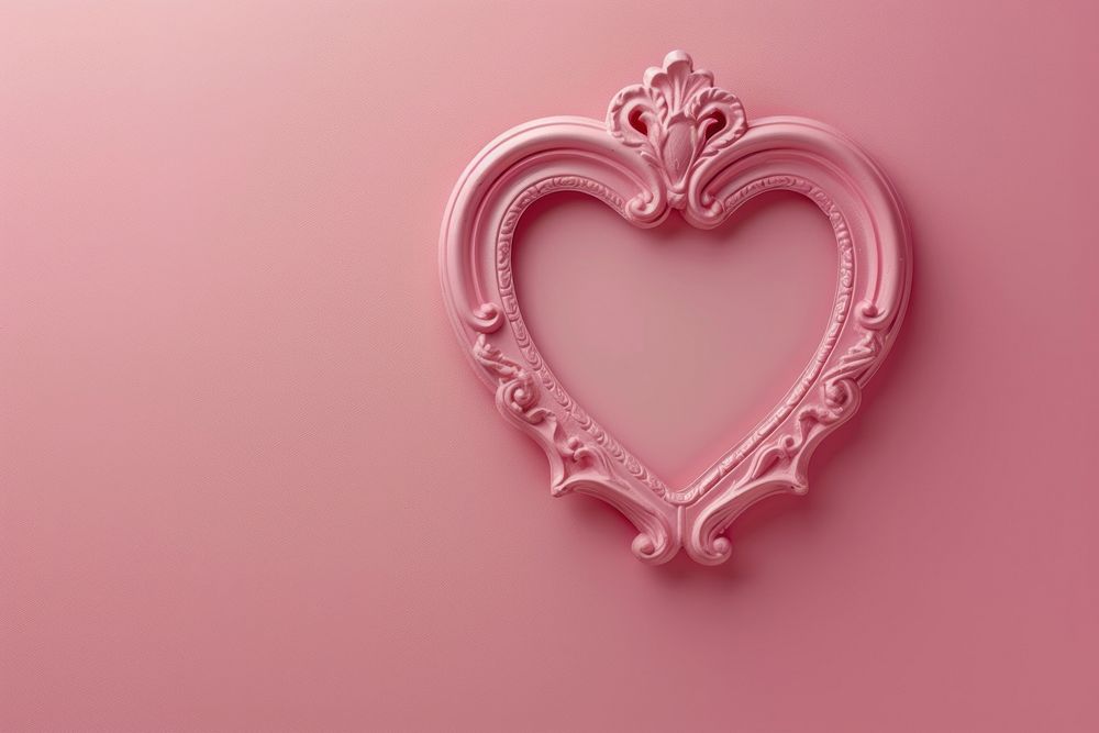 Frame pink heart love accessories creativity.