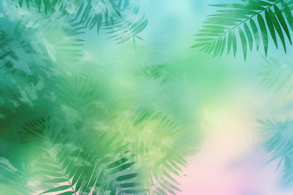 Abstract memphis palm leaves illustration green backgrounds outdoors.