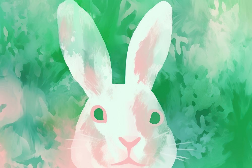 Abstract memphis rabbit illustration animal rodent mammal.