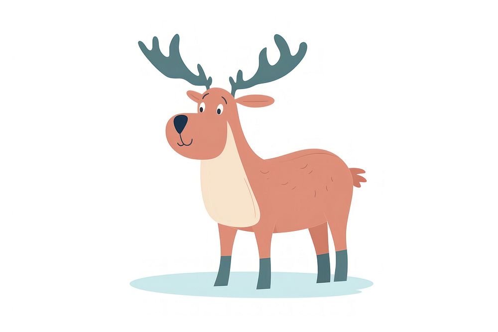 Reindeer livestock wildlife drawing.