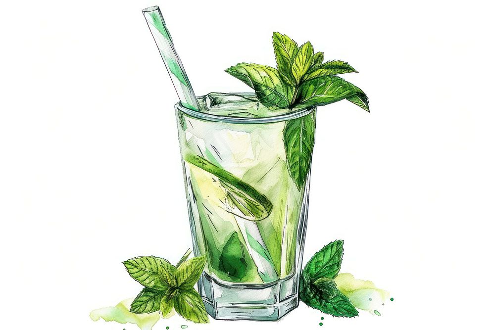 Mint drink cocktail mojito plant.