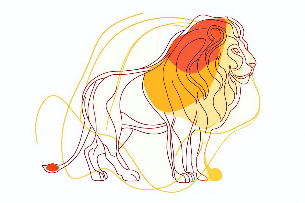 Lion drawing sketch animal.