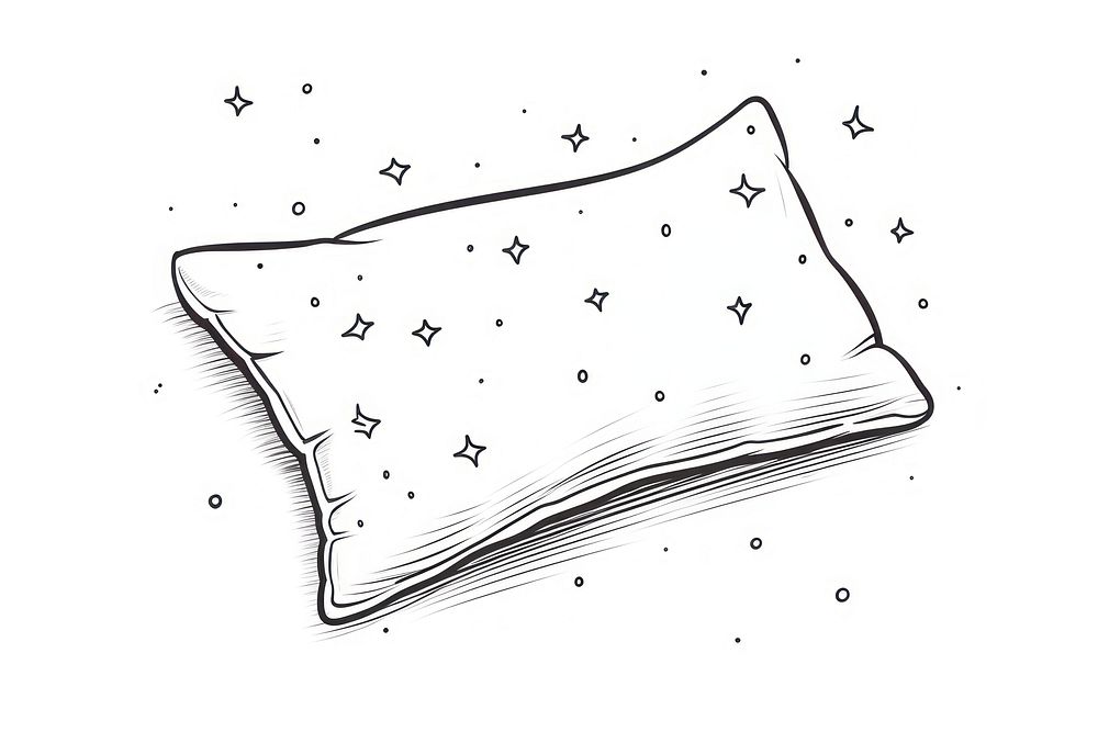 Pillow cushion drawing sketch.