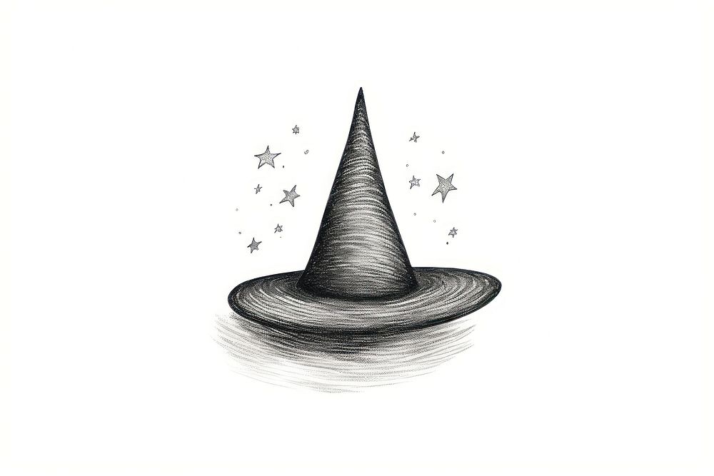 Drawing sketch line hat.