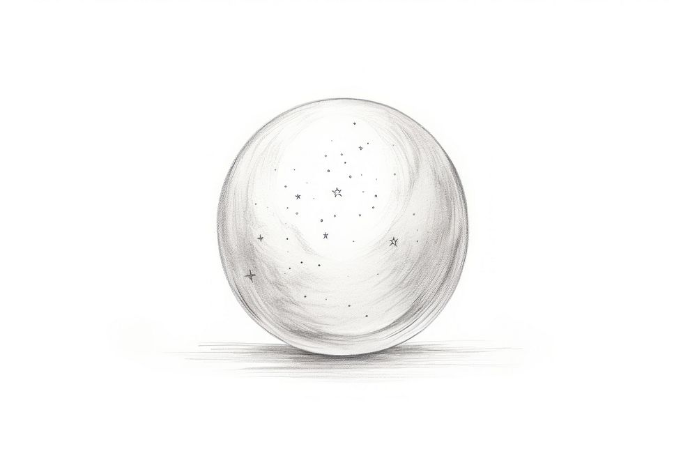 Crystal ball sphere white background illustrated.