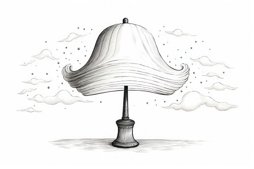 Lamp lampshade drawing sketch.