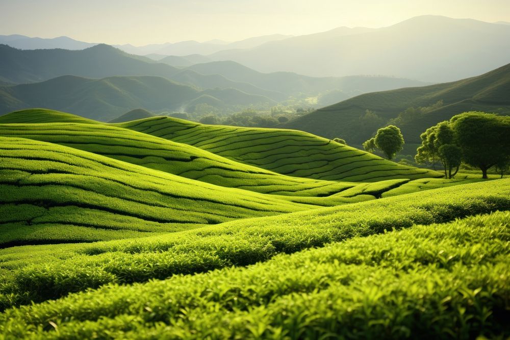 Landscape green agriculture grassland.