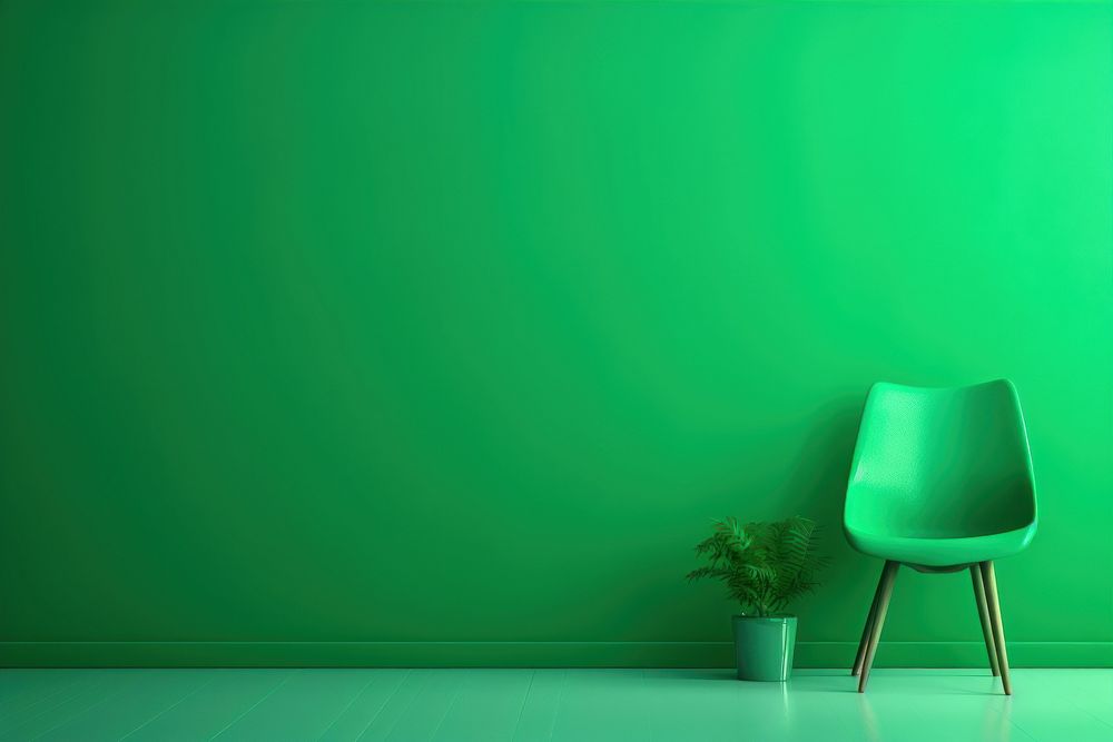 Green furniture chair architecture.