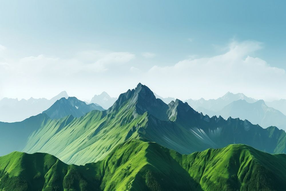 Mountain landscape panoramic outdoors.