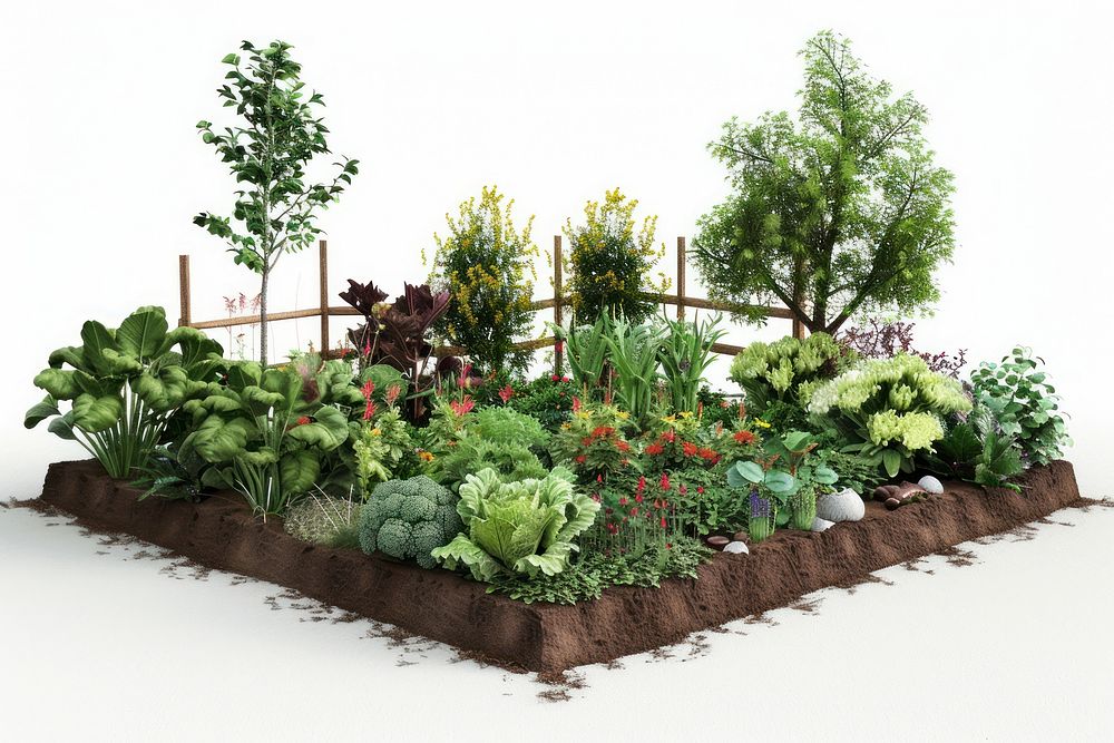 Vegetable garden gardening outdoors.