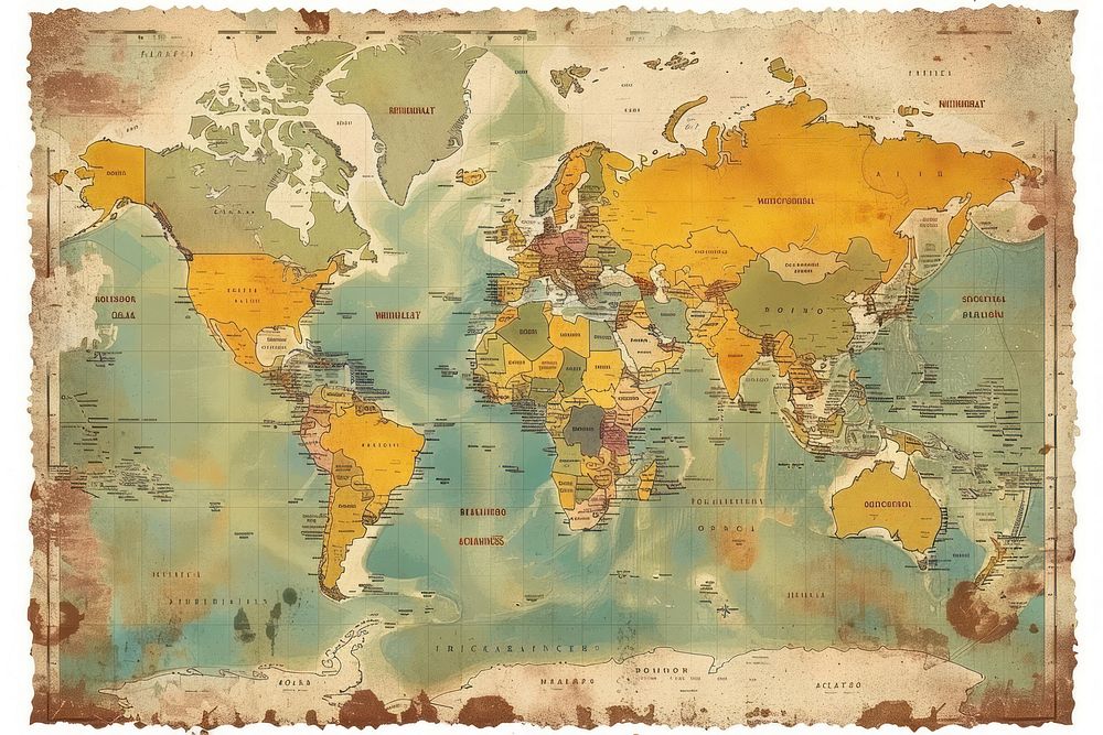 Vintage Maps World Posters map backgrounds world.