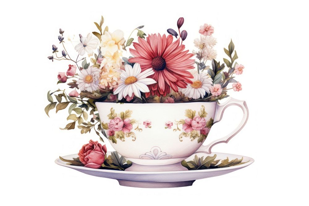 Illustration of a cup flower saucer plant.
