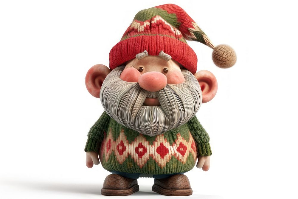 A dwarf christmas figurine cartoon.