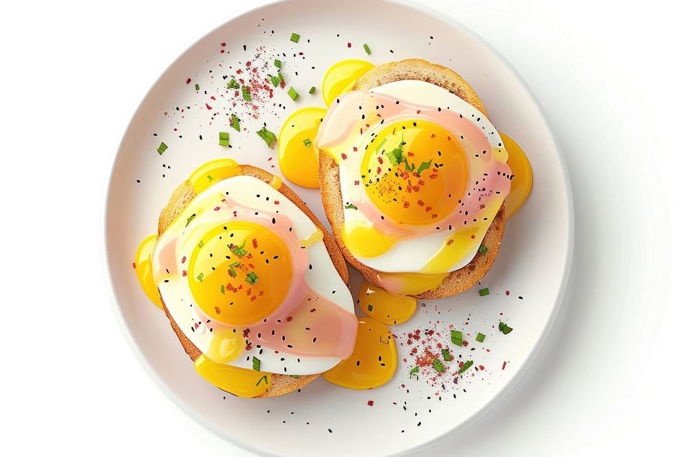 Eggs benedicts pngs plate food breakfast.