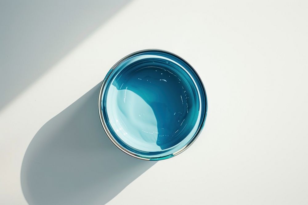 Paint can refreshment turquoise circle.