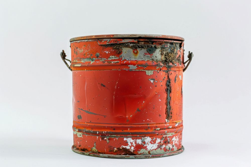 Paint can bucket white background architecture.