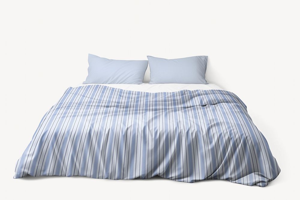 Blue stripped bedding