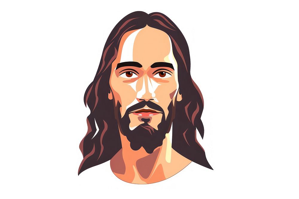 Jesus Christ portrait sketch beard.