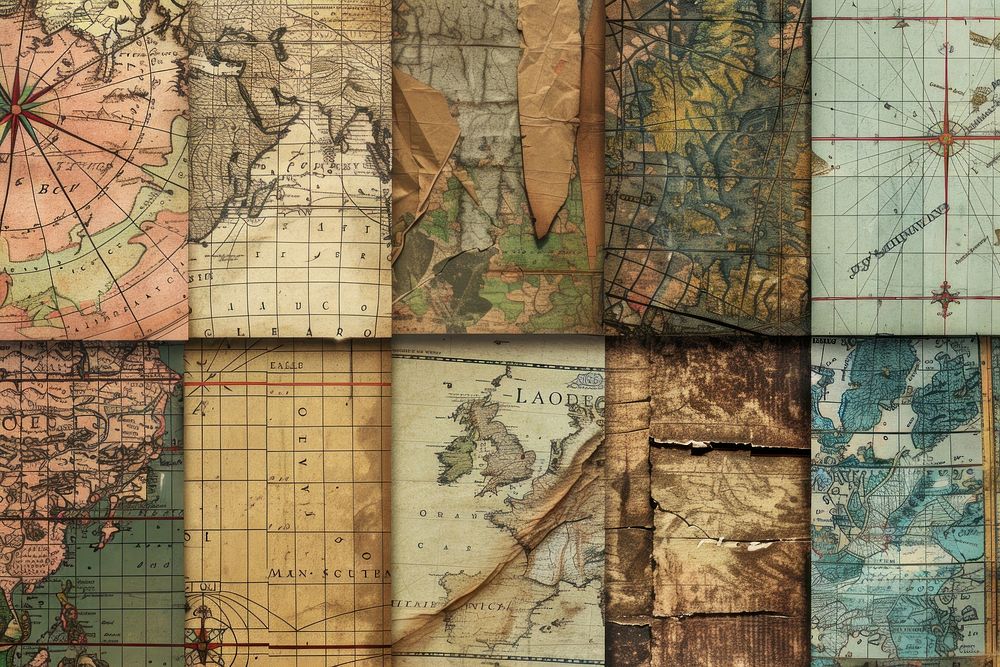 Old Maps vintage map backgrounds paper.